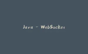 Java - WebSocket-拾光赋