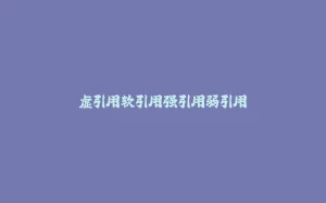 虚引用软引用强引用弱引用-拾光赋