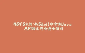 HDFS实战：从Shell命令到Java API的文件合并全解析-拾光赋