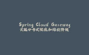 Spring Cloud Gateway实现分布式限流和熔断降级-拾光赋