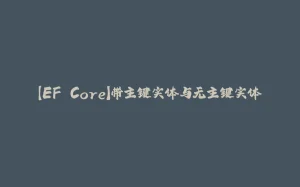 【EF Core】带主键实体与无主键实体-拾光赋