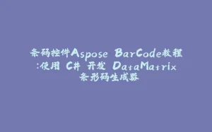 条码控件Aspose.BarCode教程：使用 C# 开发 DataMatrix 条形码生成器-拾光赋
