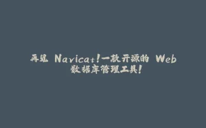 再见 Navicat！一款开源的 Web 数据库管理工具！-拾光赋