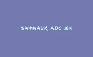 芯片中的AUX_ADC 测试-拾光赋