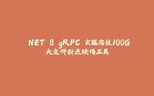 .NET 8 gRPC 实现高效100G大文件断点续传工具-拾光赋