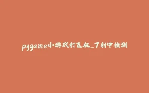 pygame小游戏打飞机_7射中检测-拾光赋