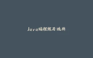 Java编程练习:洗牌-拾光赋