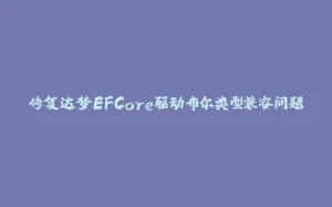 修复达梦EFCore驱动布尔类型兼容问题-拾光赋
