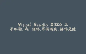 Visual Studio 2026 上手体验，AI 懂你、界面清爽、协作无缝-拾光赋