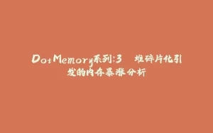 DotMemory系列：3. 堆碎片化引发的内存暴涨分析-拾光赋
