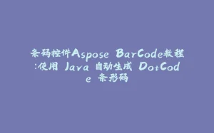 条码控件Aspose.BarCode教程：使用 Java 自动生成 DotCode 条形码-拾光赋