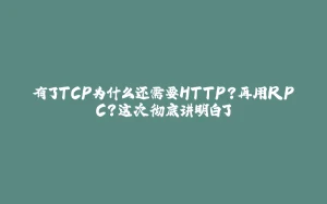 有了TCP为什么还需要HTTP?再用RPC?这次彻底讲明白了-拾光赋