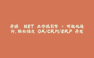 开源 .NET 工作流引擎 + 可视化设计，轻松搞定 OA/CRM/ERP 开发-拾光赋