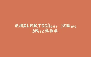 使用ZLMRTCClient.j实现webRtc流播放-拾光赋