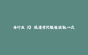 为什么 IO 流通常只能被读取一次-拾光赋