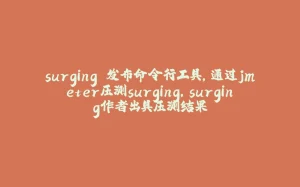 surging 发布命令行工具,通过jmeter压测surging,surging作者出具压测结果-拾光赋