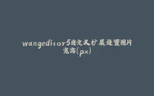 wangeditor5自定义扩展设置图片宽高(px)-拾光赋