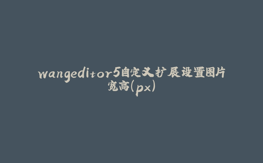 wangeditor5自定义扩展设置图片宽高（px） - 拾光赋-拾光赋