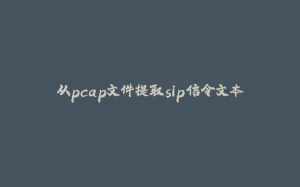 从pcap文件提取sip信令文本-拾光赋