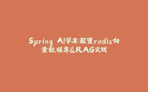 Spring AI学习：配置redis向量数据库&RAG实践-拾光赋