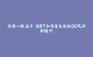 推荐一款基于.NET和百度飞桨的OCR识别组件-拾光赋