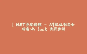 【.NET并发编程 - 11】锁机制完全指南：从 lock 到异步锁-拾光赋