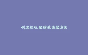 侧边栏收起缩放适配方案-拾光赋