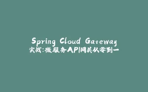 Spring Cloud Gateway实战：微服务API网关从零到一-拾光赋