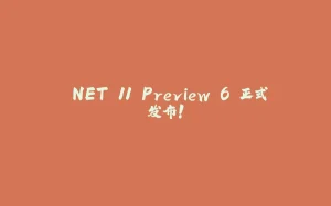 .NET 11 Preview 6 正式发布!-拾光赋