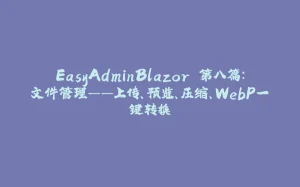EasyAdminBlazor 第八篇：文件管理——上传、预览、压缩、WebP一键转换-拾光赋