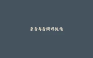 录音与音频可视化-拾光赋