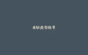 自动类型推导-拾光赋