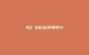 AC 自动机详细解析-拾光赋