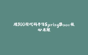 用300行代码手写SpringBoot核心原理-拾光赋