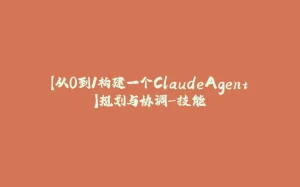 【从0到1构建一个ClaudeAgent】规划与协调-技能-拾光赋