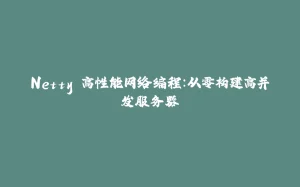 Netty 高性能网络编程：从零构建高并发服务器-拾光赋