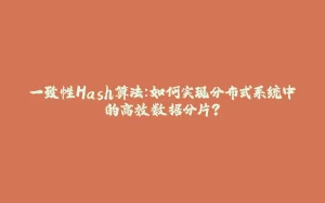 一致性Hash算法：如何实现分布式系统中的高效数据分片？-拾光赋